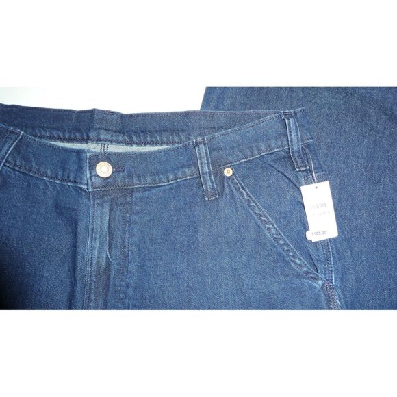 Gap Mid Rise 90s Loose Carpenter Jeans - Dark Blue - Picture 3 of 15